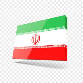 3D Banner Iran Iranian Flag Icon PNG