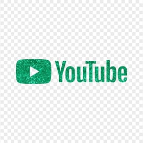 HD Aqua Green Glitter Aesthetic Youtube YT Logo PNG