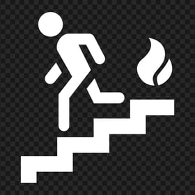 PNG White Fire Escape Exit Sign Symbol Icon