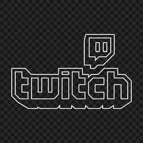 HD Twitch White Outline Logo Transparent Background PNG