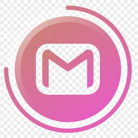 Pink Round Gmail Clipart Icon Logo
