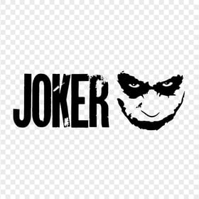Joker Black Smiling Face Silhouette With Logo Text | Citypng