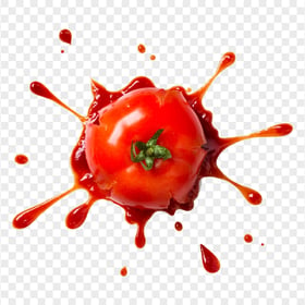 Tomato Sauce Splash PNG Image