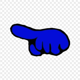 HD Blue Among Us Character Finger Hand Pointing Left PNG