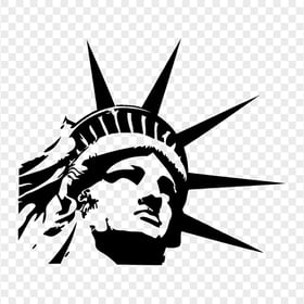 Statue Of Liberty Black Face Silhouette Image PNG