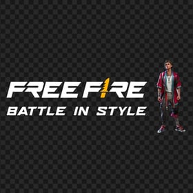 HD PNG Free Fire Tatsuya Character With Game Logo