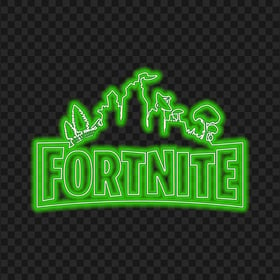 HD Fortnite Green Neon Logo PNG