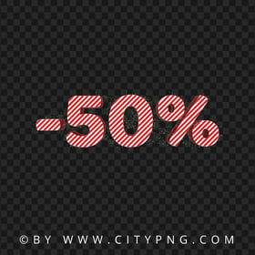 50 Percent Fifty Christmas Discount FREE PNG