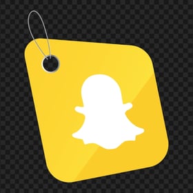 HD Snapchat Social Media Label Icon PNG Image