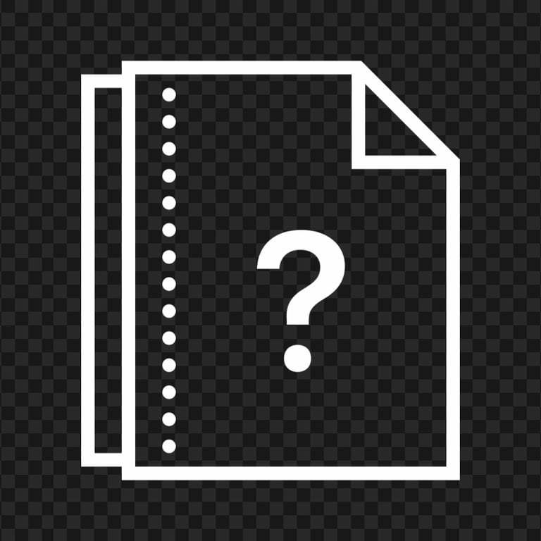 Question Mark Help File Document White Icon | Citypng