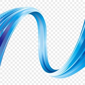 3D Wavy Blue Line Abstract HD PNG