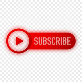 HD Youtube Red Aesthetic Neon Subscribe Button Logo PNG