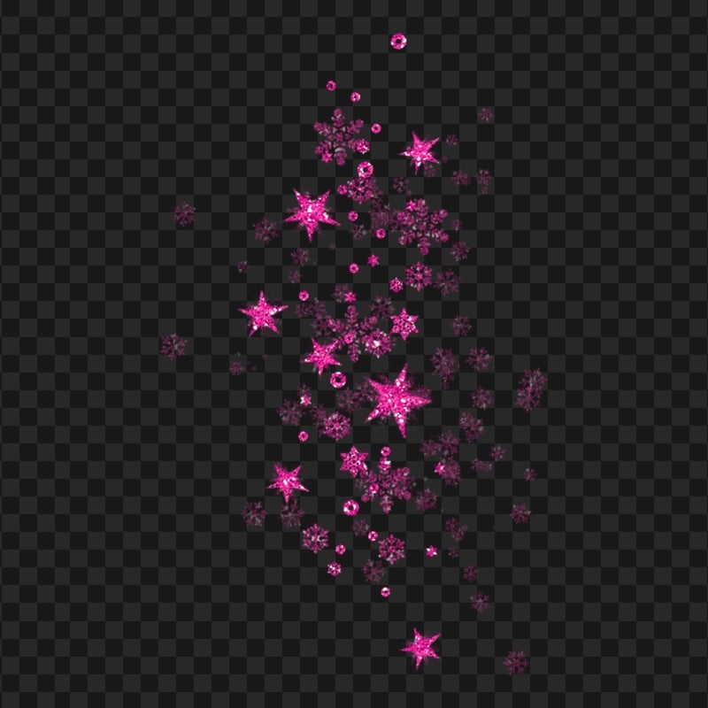 Shine Falling Pink Stars Effect PNG