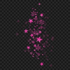 Shine Falling Pink Stars Effect PNG