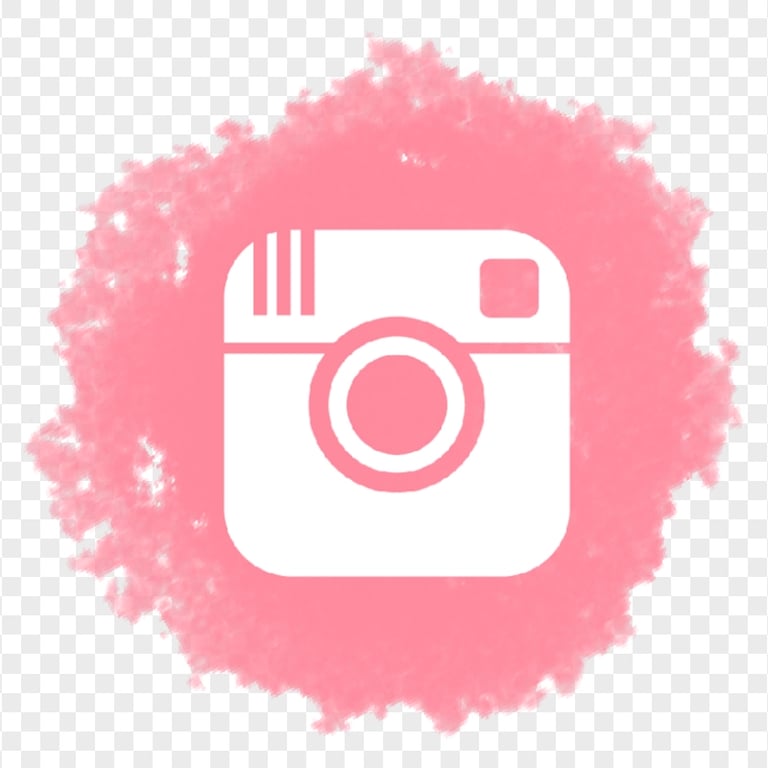 Pink Brush Watercolor Icon Old Instagram Logo