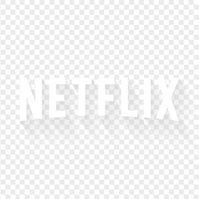 White Netflix Text Rectangle Logo