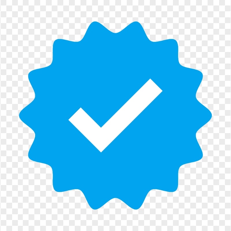HD Blue Badge Verified Tick Mark PNG