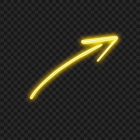 HD Yellow Neon Line Arrow PNG