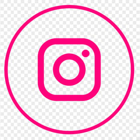 HD Round Circle Pink Line Instagram IG Logo Icon PNG