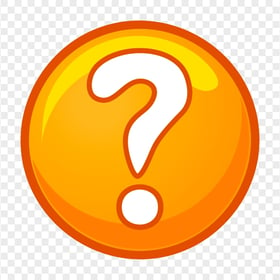 Clipart Orange Question Mark Circle Icon PNG