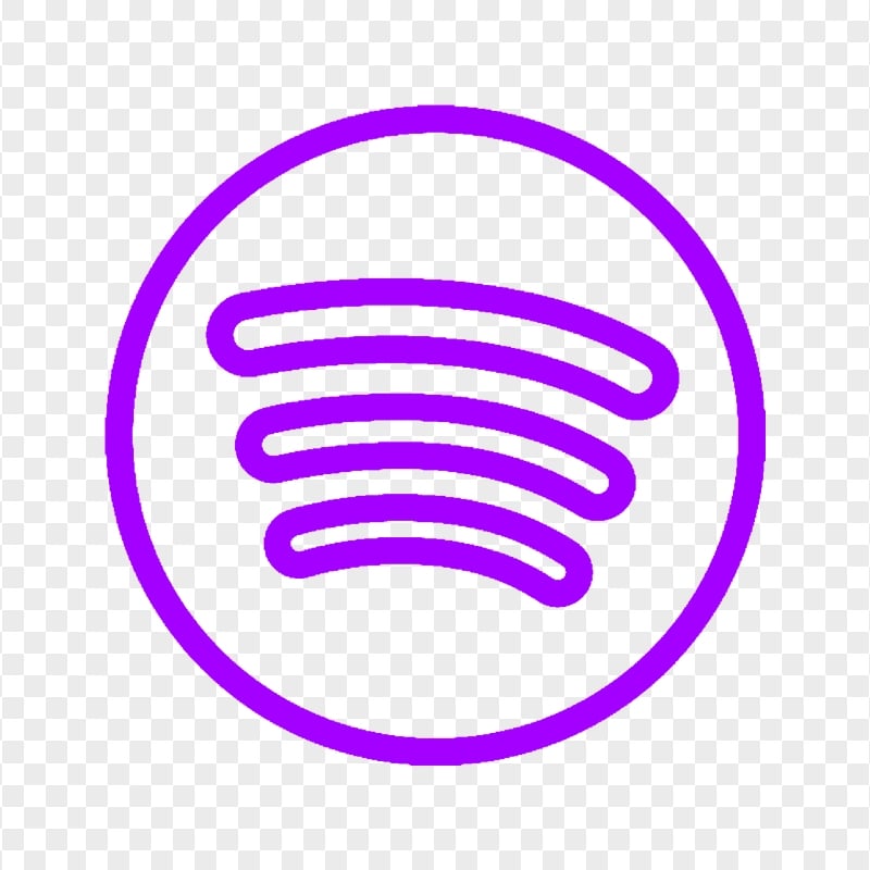Spotify Round Outline Purple Icon FREE PNG | Citypng