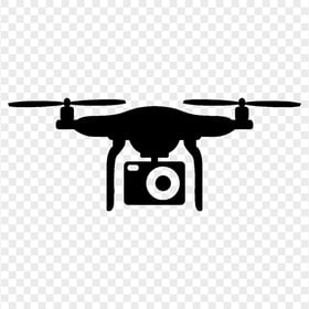 Download Drone Camera Black Silhouette Icon PNG