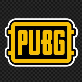 Yellow PUBG Logo Stickers