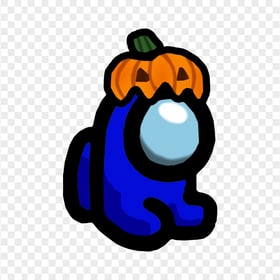 HD Dark Blue Among Us Mini Crewmate Baby Pumpkin Hat PNG