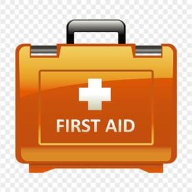 Orange Illustration First Aid Kit Handbag Icon