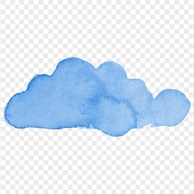 PNG Watercolor Blue Cloud