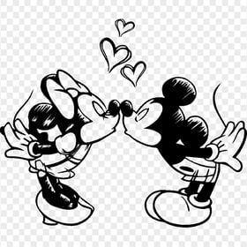 Minnie Mouse Mickey Mouse In Love Sketch HD PNG