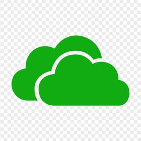 HD Green Storage Host Clouds Icon PNG