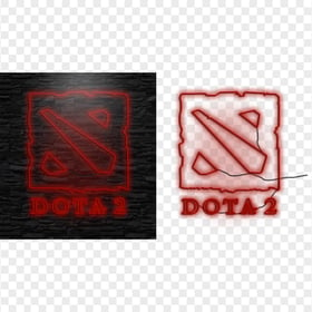 HD Creative Neon Dota 2 Red Logo PNG