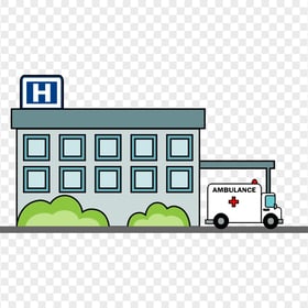 Cartoon Icon Of Hospital Clinic Healthcare Center