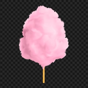 Realistic Cartoon Pink Cotton Candy PNG