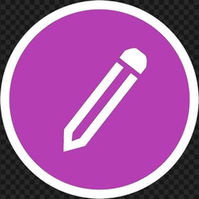 HD Purple & White Round Pencil Icon PNG