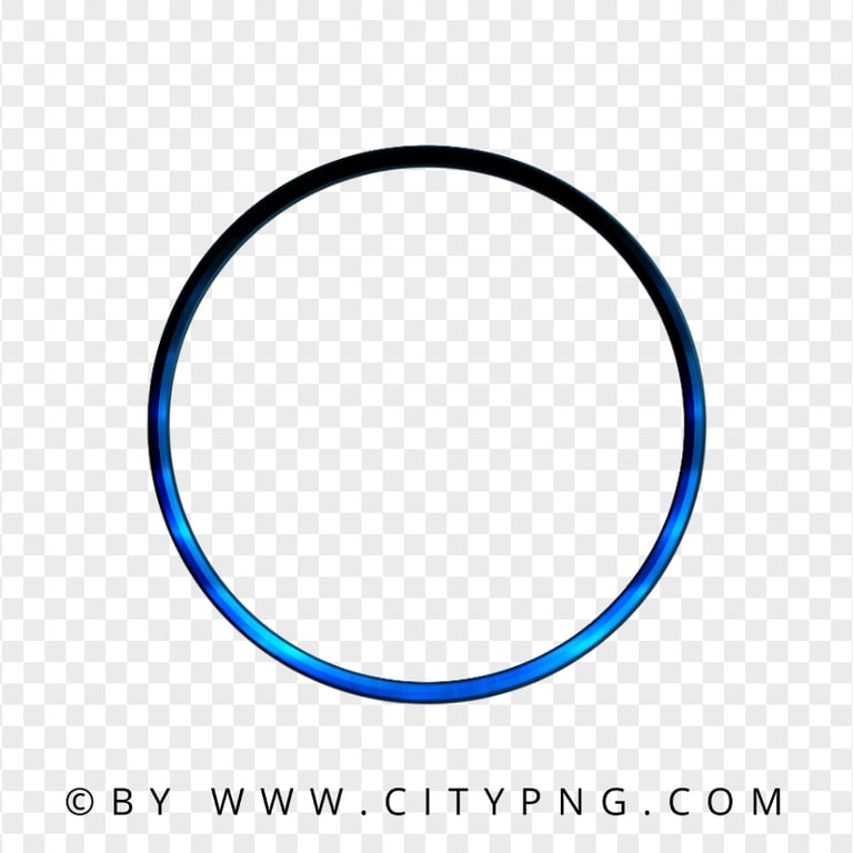 Blue Gradient Outline Circle PNG