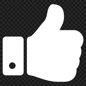 Like Good Thumb Up White Icon FREE PNG