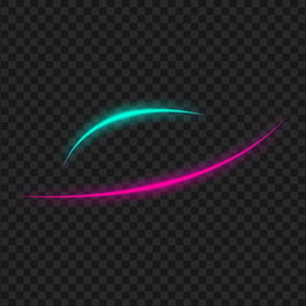 HD Two Curved Pink & Blue Glowing Light Lines PNG