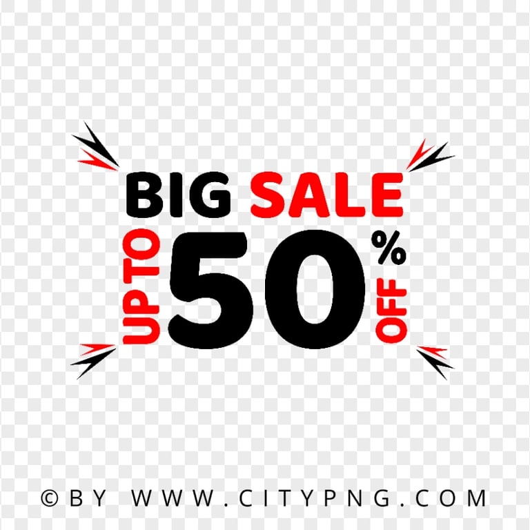 Big Sale Up To 50 Percent Discount PNG Image