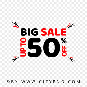 Big Sale Up To 50 Percent Discount PNG Image