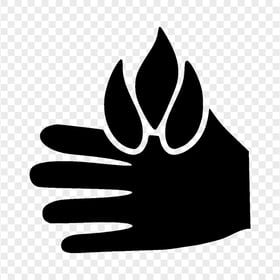 HD Black Burning Hand Icon PNG