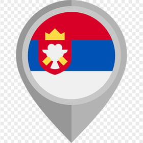Serbia Map Pin Flag Icon PNG