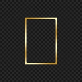 HD Simple Gold Frame Transparent PNG