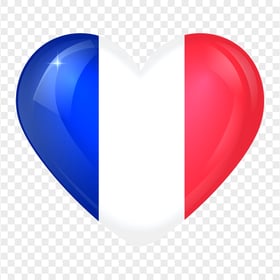 Heart Love France Flag PNG IMG