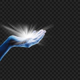 Magic Light Rays Hand PNG