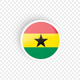 Round Ghanaian Flag Icon PNG