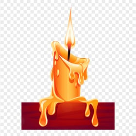 HD Realistic Light Burning Candle Illustration PNG