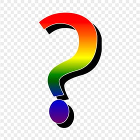 Question Mark Rainbow Colors Icon Image PNG