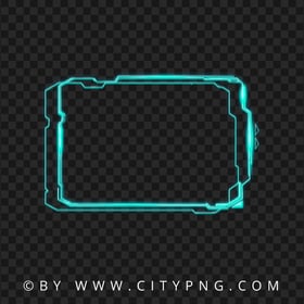 HD Blue Glowing Technology Futuristic Frame PNG